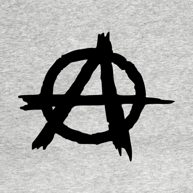 Black Anarchy Sign by Awesome Funny T-Shirts